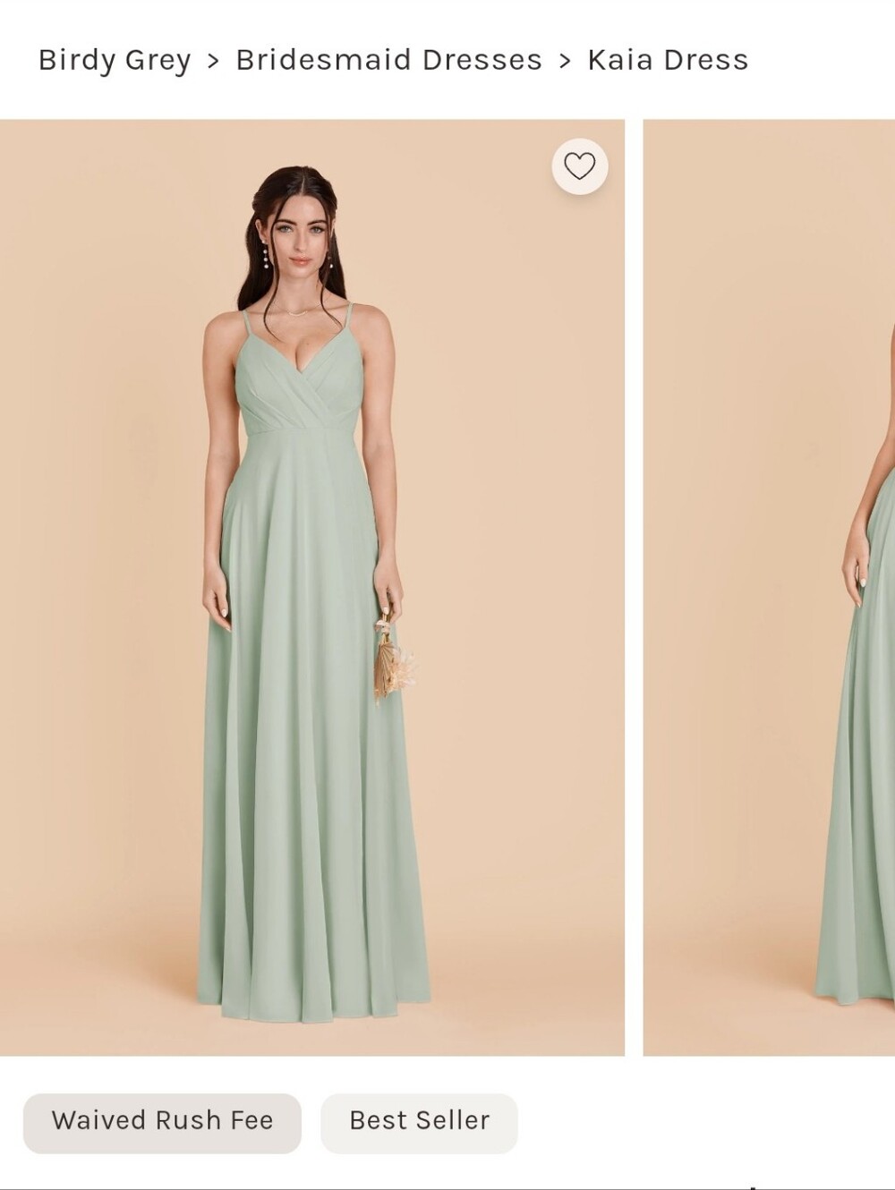 Birdy Grey Sage Green V-Neck Spaghetti Strap Maxi Dress